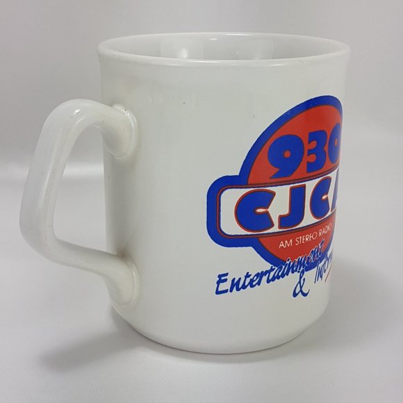 Vintage 930 CJCA Radio Mug Teacup Edmonton Alberta Broadcaster Collectible Retro - Picture 6 of 16